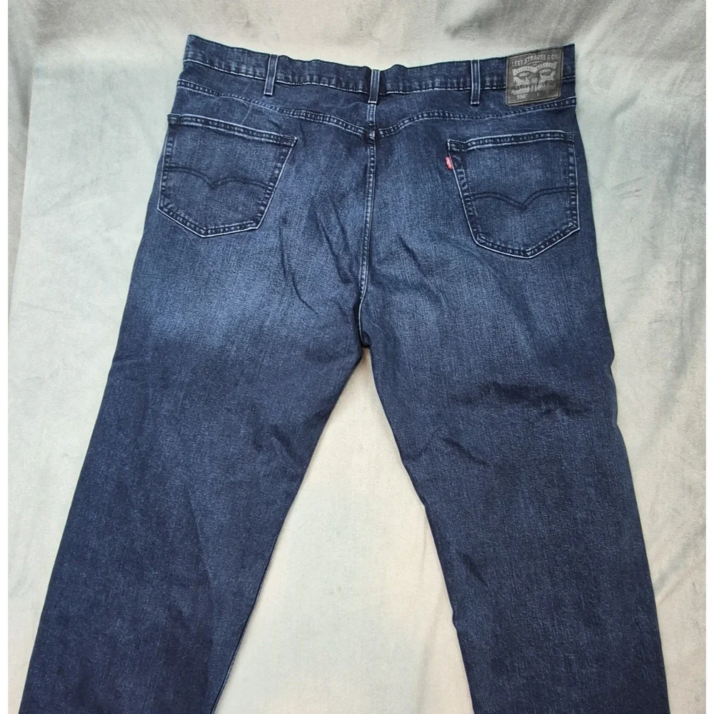 Levis 550 Mens Jeans 50x30 Blue Big & Tall Cotton Blend Stretch Denim Pants